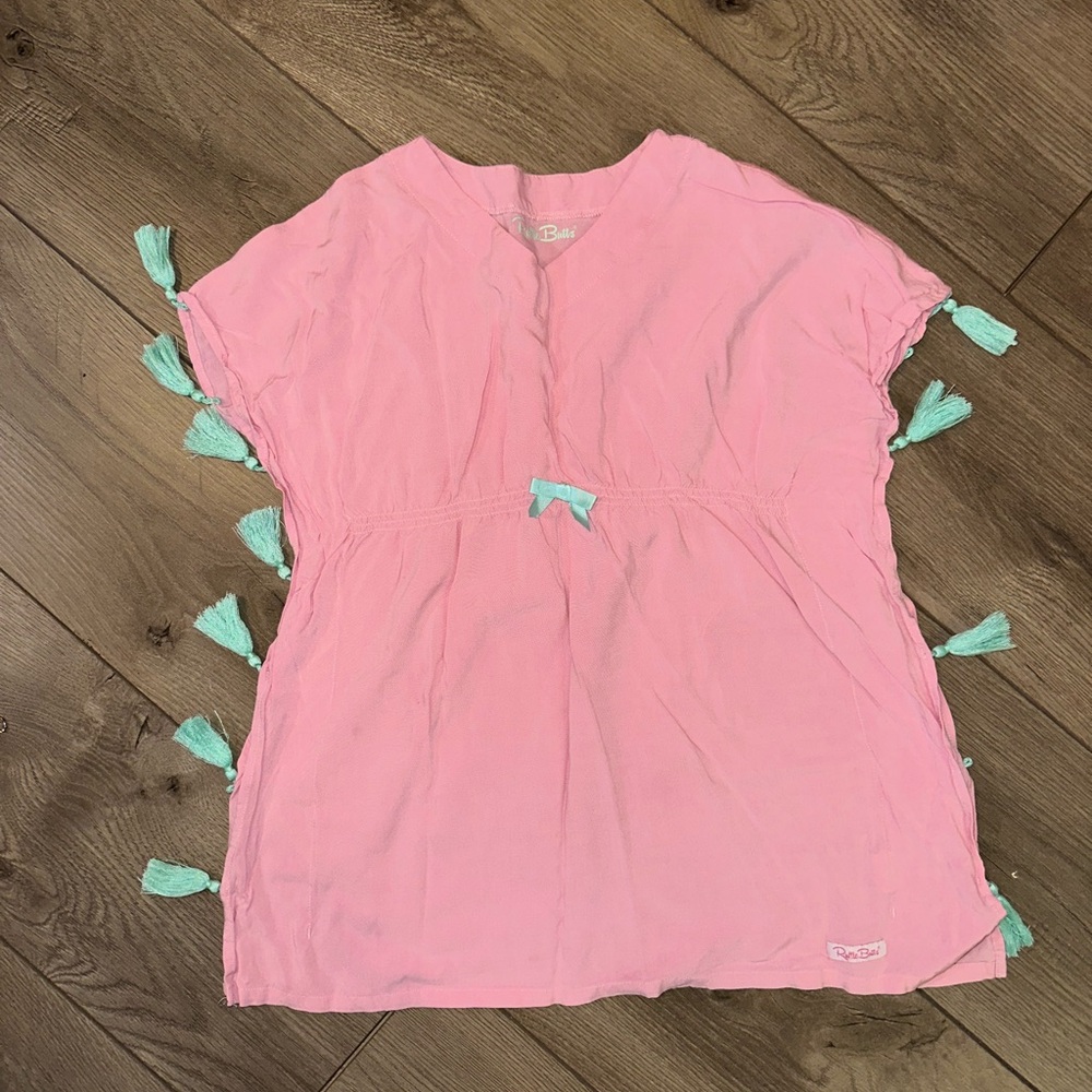 Ruffle Butts (Bathing Suit Cover)  with Mint Tassels